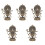 5Pcs Household Statue Elephant Head God Figurine Decor 5