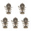 5Pcs Household Statue Elephant Head God Figurine Decor 4