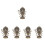 5Pcs Household Statue Elephant Head God Figurine Decor 7