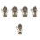 5Pcs Household Statue Elephant Head God Figurine Decor 6