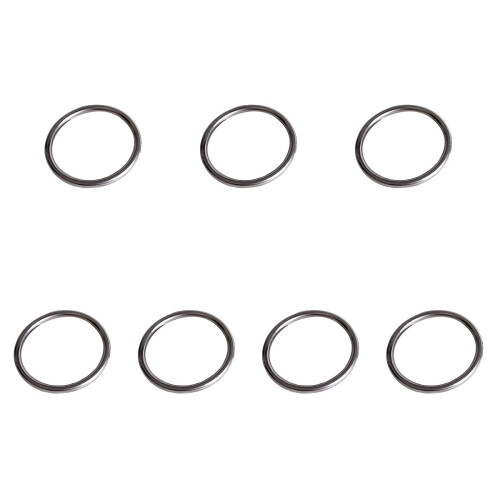 7 Pcs Wing Stainless Steel Hand Strength Training Ring Silver 2