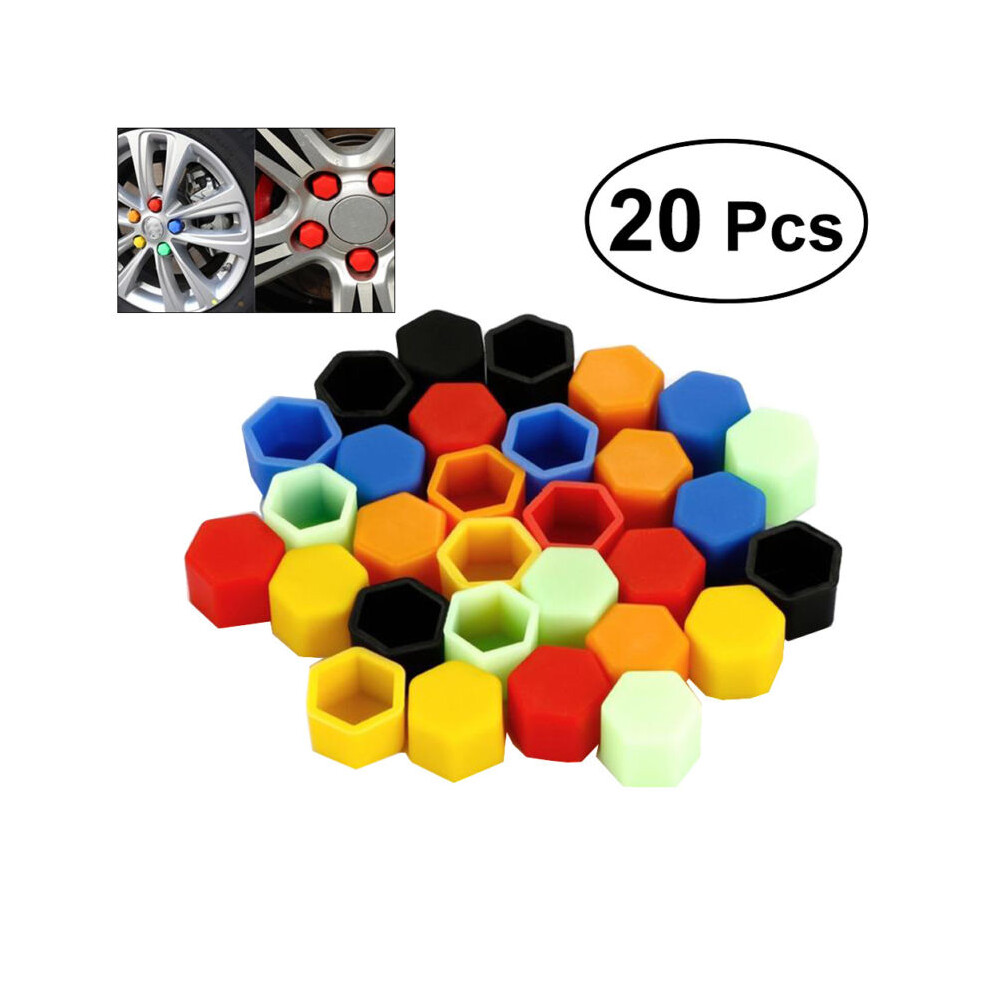 60 Pcs Wheel Lug Nut Covers Bolts Screw Protect Caps 19Mm Black 034170852121