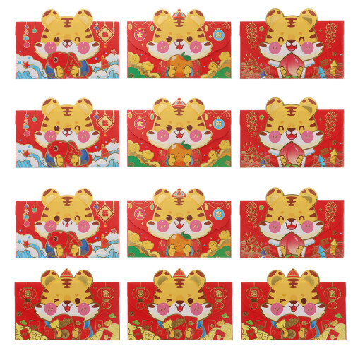 60 Pcs Red Pocket Paper Envelopes For Chinese New Year 1