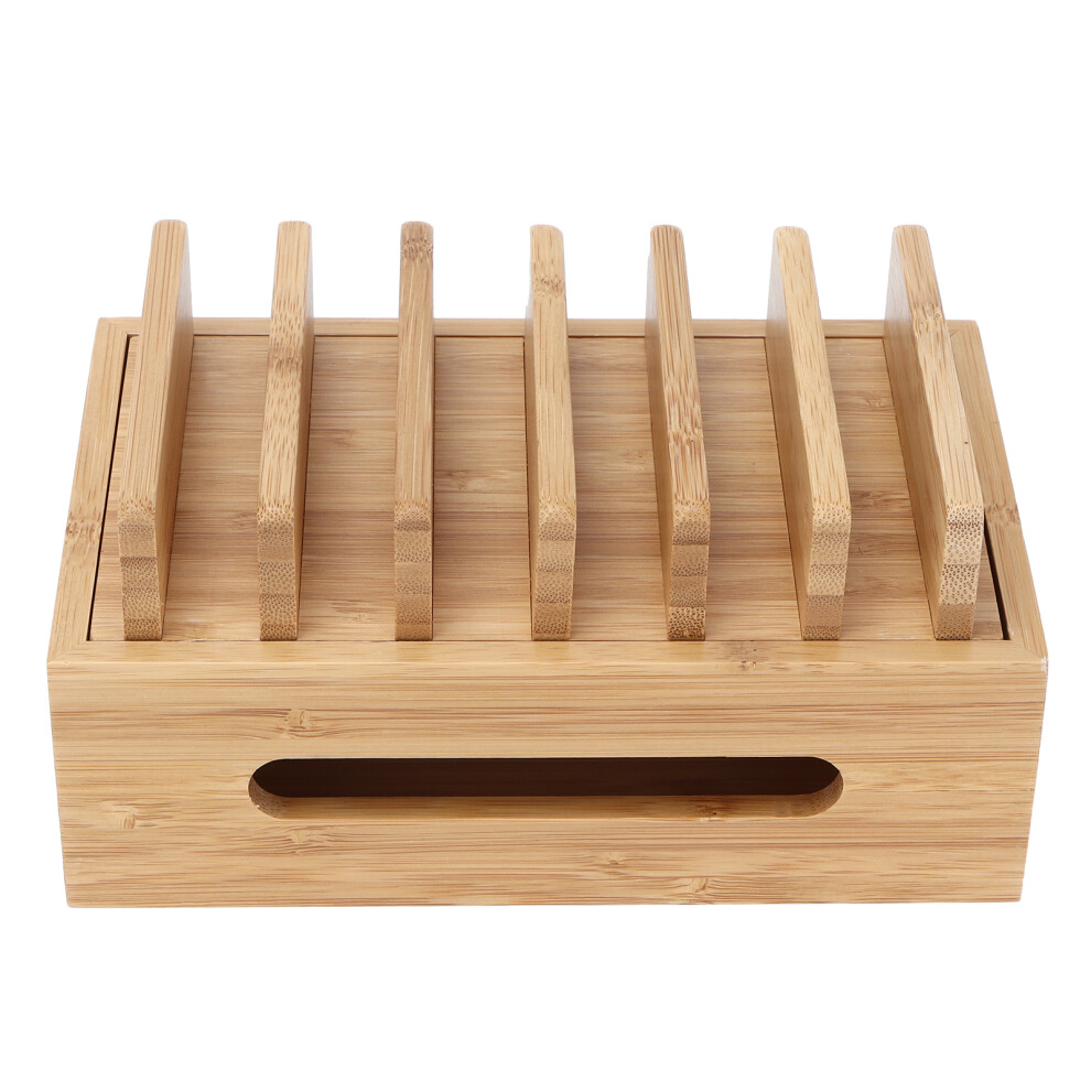 Bamboo Phone Dock Portable Tablet Organizer Storage Box-image-OPC-PKY82JQ-NEW