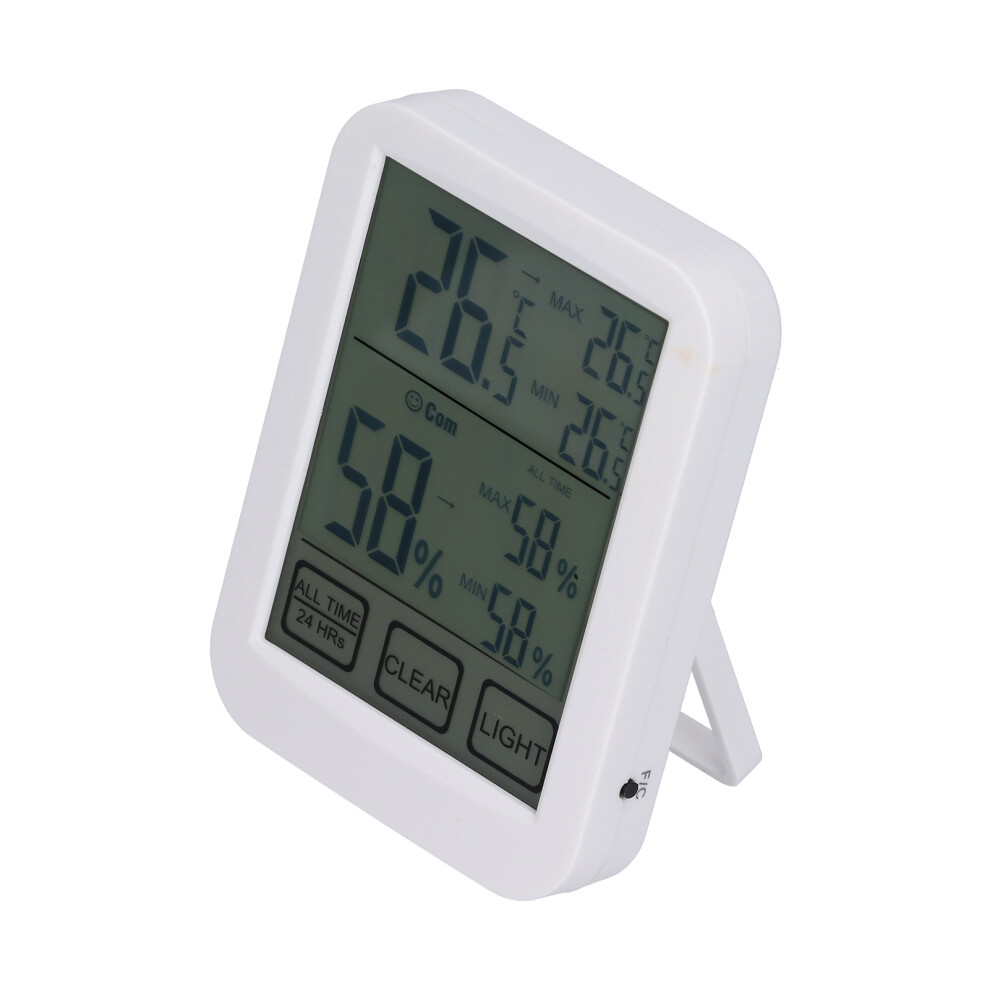 Light Digital Thermometer Hygrometer Touch Screen Temp Humidity Tester