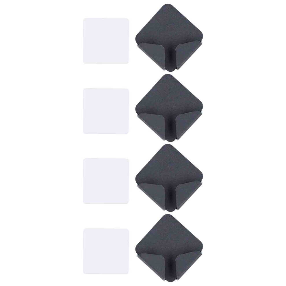 4Pcs Nopunch Wallmounted Power Cord Hook Holder Bracket Black 685922915023