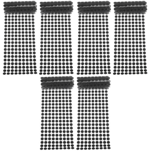 2700 Pcs 10mm Round Back Sticky Hook And Loop Adhesive Dots Black 2