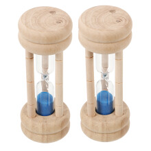2Pcs Toothbrush Sand Timer 2 Minute Portable Hourglass Clock