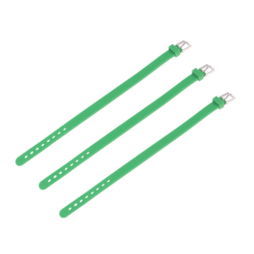 2Pcs Solid Color Silicone Wristband For Kids (Green)