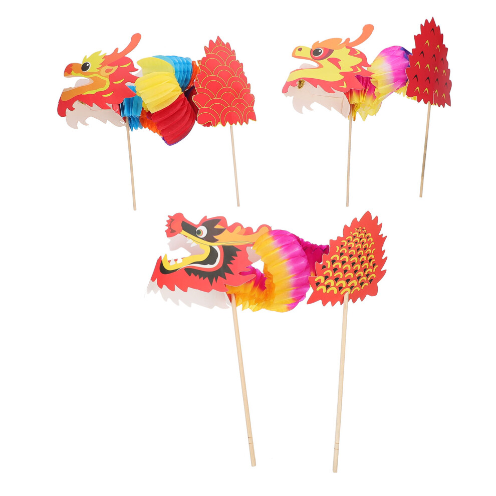 6 Pcs Chinese New Year Paper Dragon Honeycombs Diy Craft For Kids-image-OPC-PKY85SC-NEW