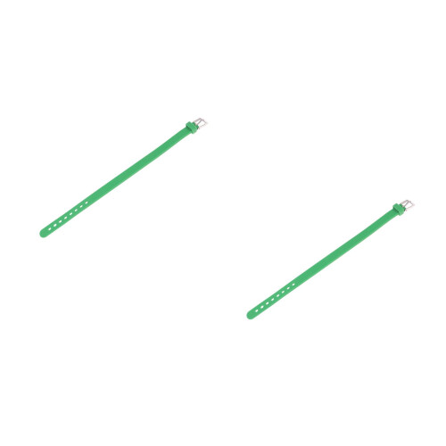 2Pcs Solid Color Silicone Wristband For Kids (Green) 2