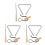 3Pcs Handheld Iron Triangle 4 Inch With For School Band 9