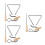 3Pcs Handheld Iron Triangle 4 Inch With For School Band 7