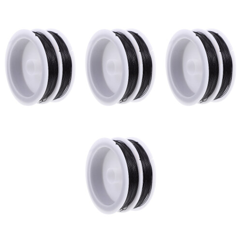 8Rolls Black Lightweight Iron Wire for DIY Jewelry Making and Beading 2