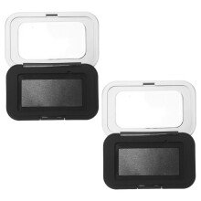 2Pcs Travel-Use DIY Eyeshadow Blush Palette Empty Durable Makeup Box