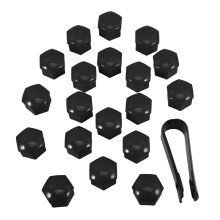 120Pcs Black PP Car Wheel Center Caps Durable Auto Rim Hub Covers