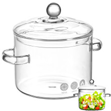 3Pcs High Borosilicate Glass Soup Pot With Two Ears For Instant Noodle