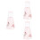 3Pièces Bouteilles Hamster Rose Conception Anti- 6