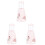 3Pièces Bouteilles Hamster Rose Conception Anti- 2