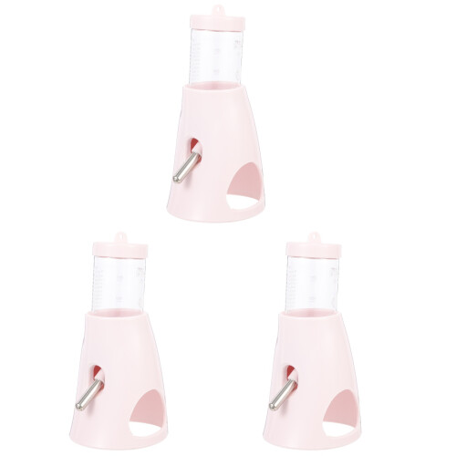 3Pièces Bouteilles Hamster Rose Conception Anti- 1