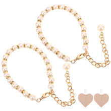 4 Pcs Pearl Shoe Straps Elegant Ankle Belts For Heels