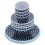 12Pcs Dark Blue Dot Dinnerware Cup Salad Bowl Plate 5
