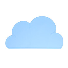 (Sky Blue) Cloud Shaped Waterproof Silicone Placemat Non-Slip Kids Table Pad