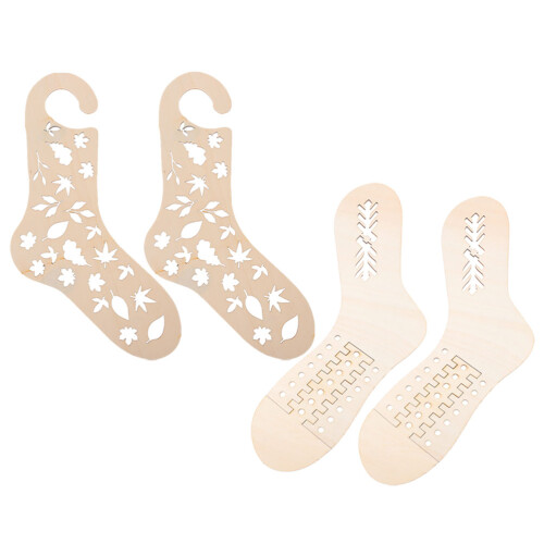 16 Pcs Weave Knitting Sock Tools Wood Sock Blockers Diy Models 1