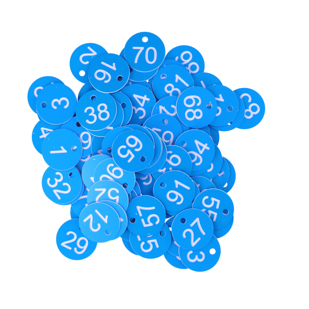 (Blue+White) 100Pcs Round Number Tag Beehive Marker Labels Blue White-image-OPC-PKY88FM-NEW