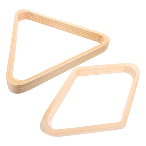 10 Pcs Pool Ball Rack: Solid Wood Billiard Triangle And 9-Ball Rack 1