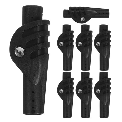 8Pcs Black 8.5Mm Plastic Tent Pole Connectors For Camping Repair