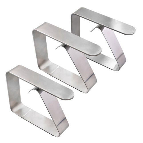 (Large Size) Thickened Adjustable Stainless Steel Tablecloth Clamp Large Size