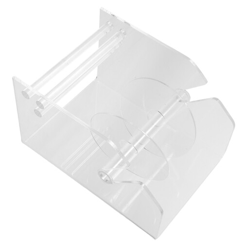 2Pcs Label Dispenser Stand 3 Slot Adjustable Acrylic Organizer