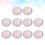20 Pcs Diy Opal Kit Flat Bottom Patches Craft Stone Decoration 10