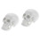 2Pcs White Mini Skull Model PVC for Teaching Decor and Halloween 6