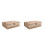 2Pcs Wooden Book Storage Box With Hinged Lid Large Capacity 10