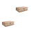 2Pcs Wooden Book Storage Box With Hinged Lid Large Capacity 8
