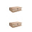 2Pcs Wooden Book Storage Box With Hinged Lid Large Capacity 9