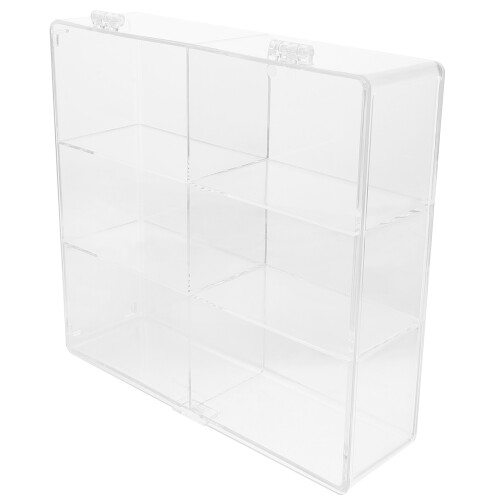 2Pcs Transparent Acrylic Doll Toy Storage Rack Organizer