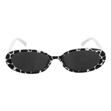 2Pcs Cow Print Oval Frame Eyeglasses For Women Girls Kids