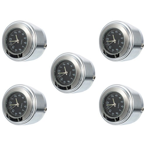 5 Pcs Universal Motorcycle Handlebar Mount Clock 1