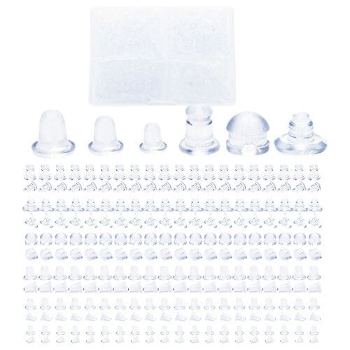 1800 Pcs Silicone Earring Backs Replacement Safety Stopper 2