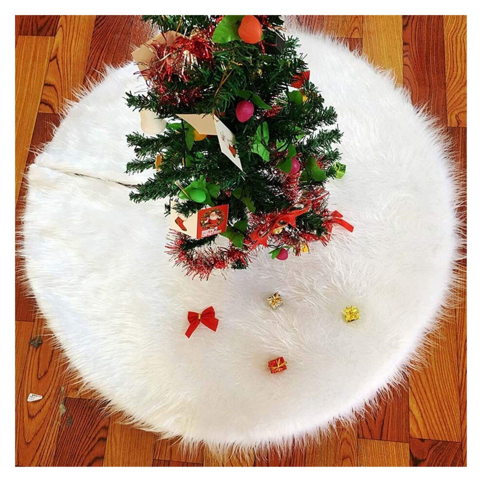 Tree Skirt White Plush Christmas Tree Skirt 31 Inch 36 Inch 48 Inch For Home Decor Xmas Decor-image-OPC-PKY8BX9-NEW