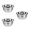 3Pcs Stainless Steel Vegetable Washing Basin Thickened Container 10