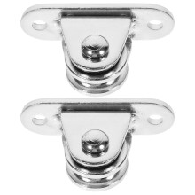 4Pcs Garage Ceiling Pulley Silver Nickel Plated Iron Rope Pulley Block