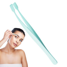 Lash Tweezers Eyelash Applicator For Strip And Cluster Lashes - Non-Slip Professional Tool, Green