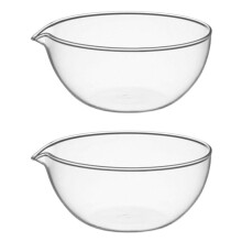 4 Pcs Glass Bowl Fruit Salad Dessert Container Transparent
