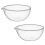 4 Pcs Glass Bowl Fruit Salad Dessert Container Transparent 9