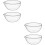 4 Pcs Glass Bowl Fruit Salad Dessert Container Transparent 6