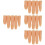 20 Pcs Silicone Practice Fingers With Flexible Joints Light Brown 8